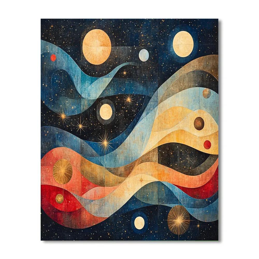 Paul Klee Inspired Celestial Harmony paint by numbers