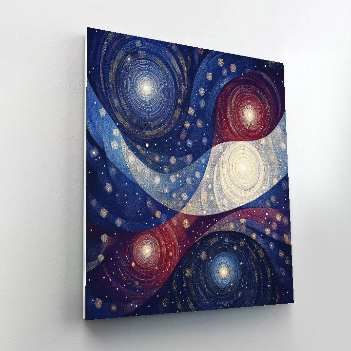 Georges Seurat Inspired Stellar Geometry DIY paint by numbers