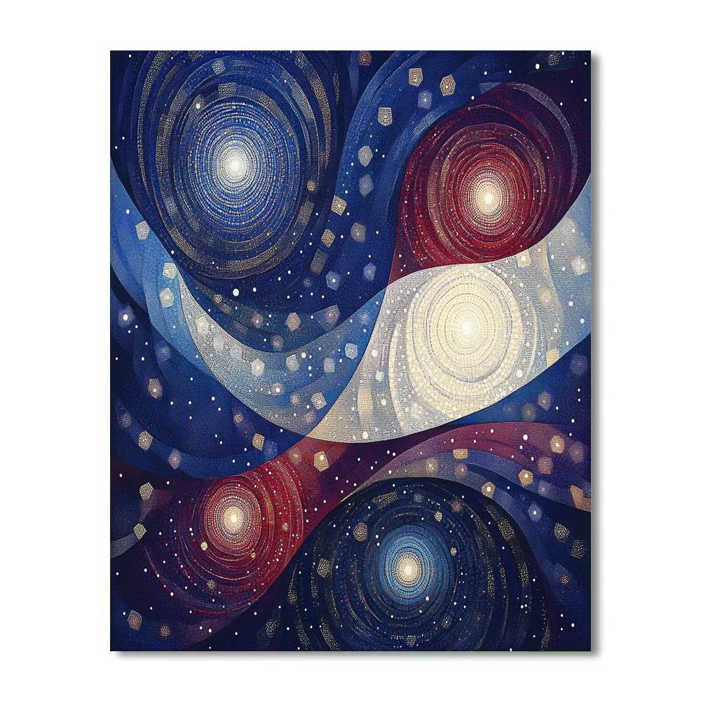 Georges Seurat Inspired Stellar Geometry DIY paint by numbers