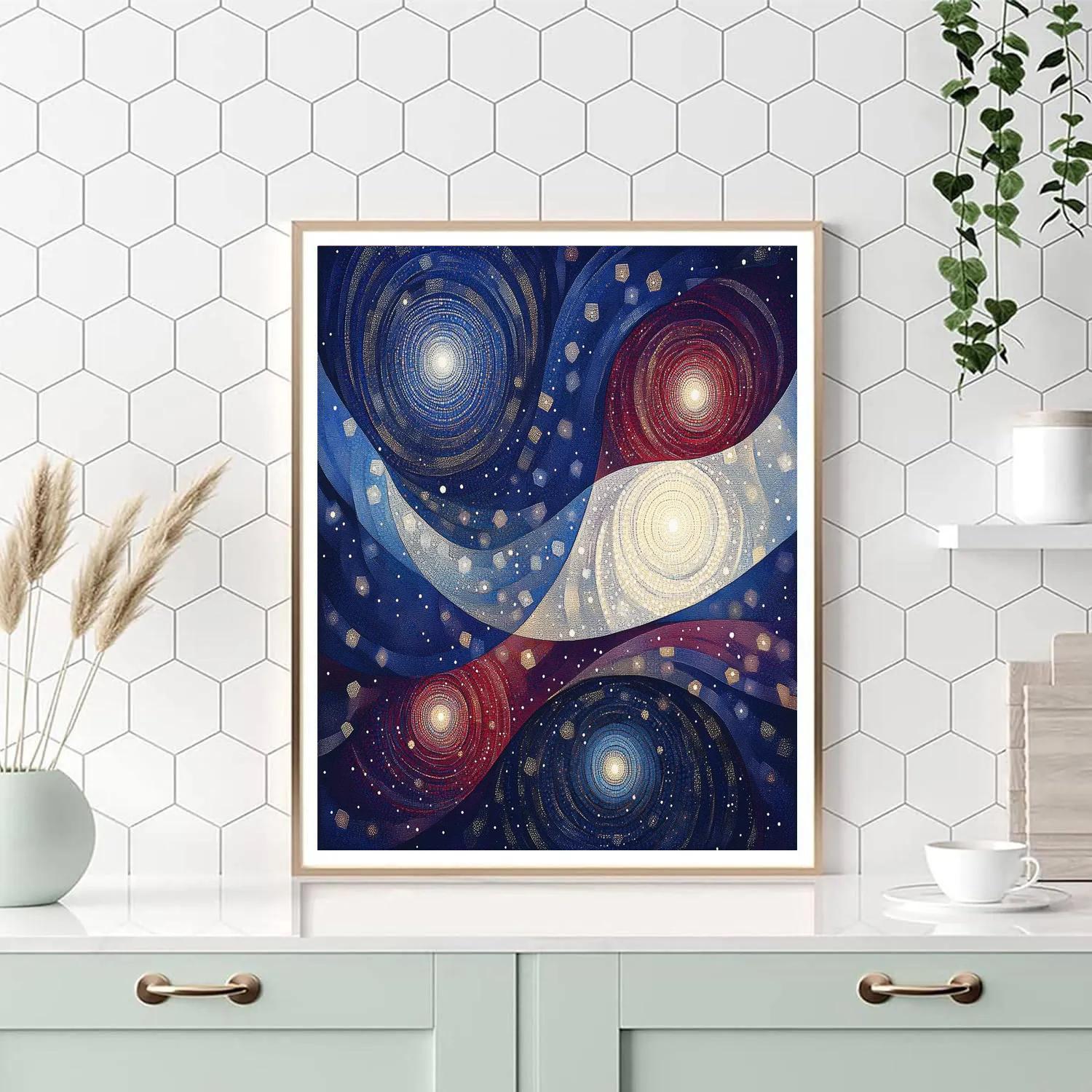 Georges Seurat Inspired Stellar Geometry DIY paint by numbers