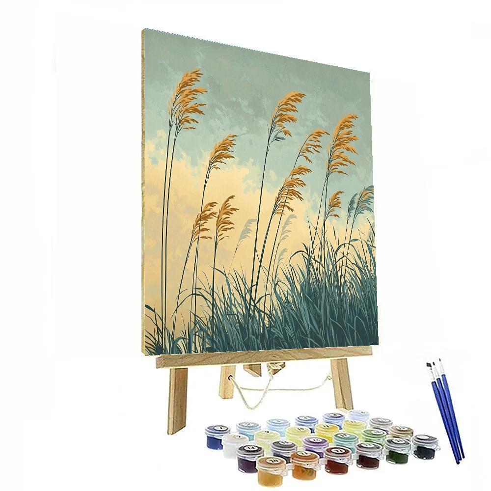 Hiroshige Inspired Autumn Reeds And Breeze Numbered painting kits