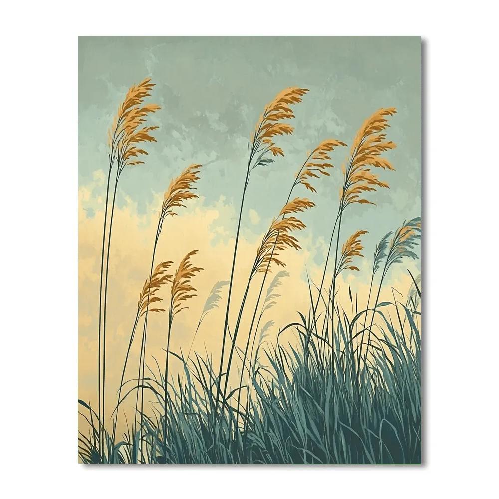 Hiroshige Inspired Autumn Reeds And Breeze Numbered painting kits