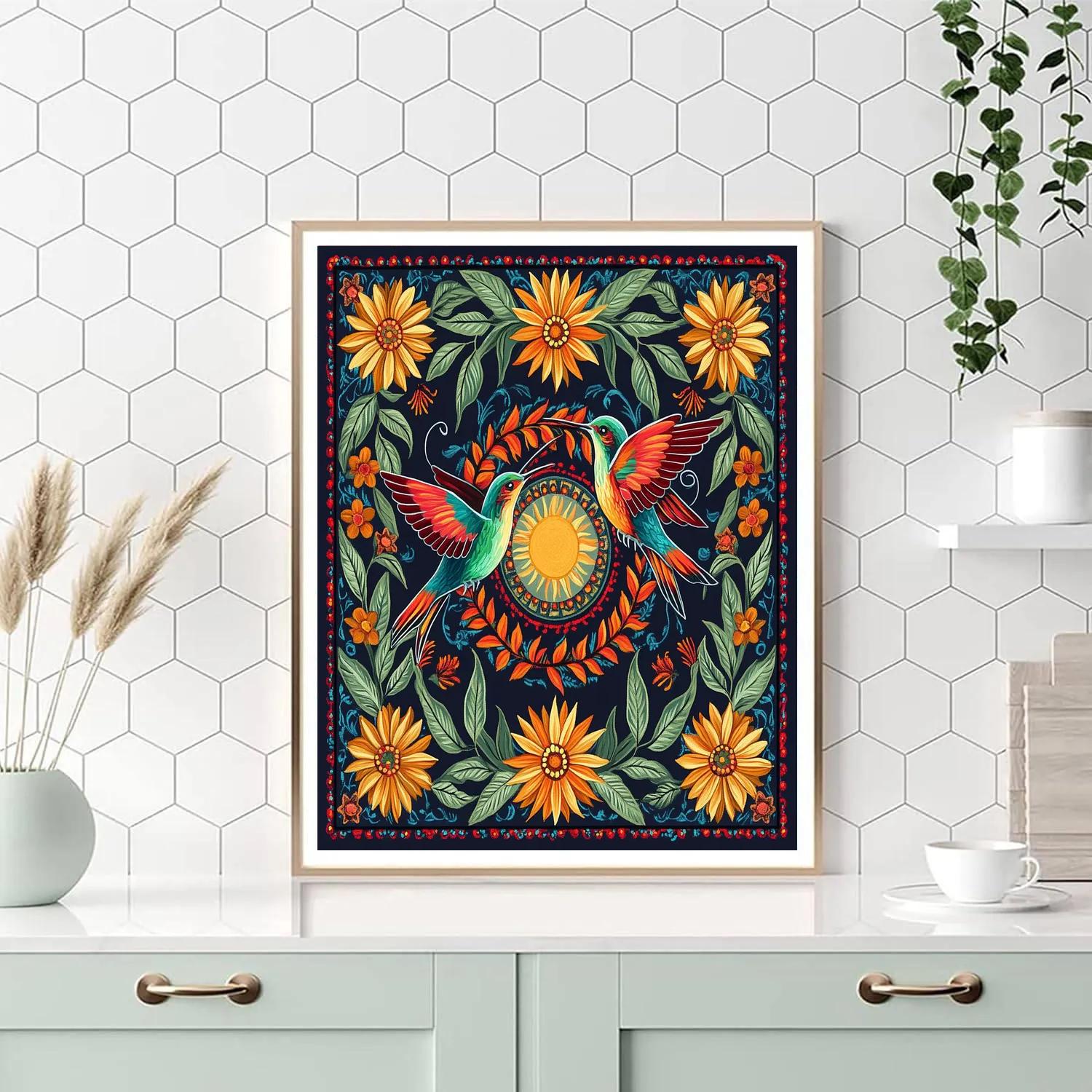 Frida Kahlo Inspired Surreal Animal Totems Paint by numbers art