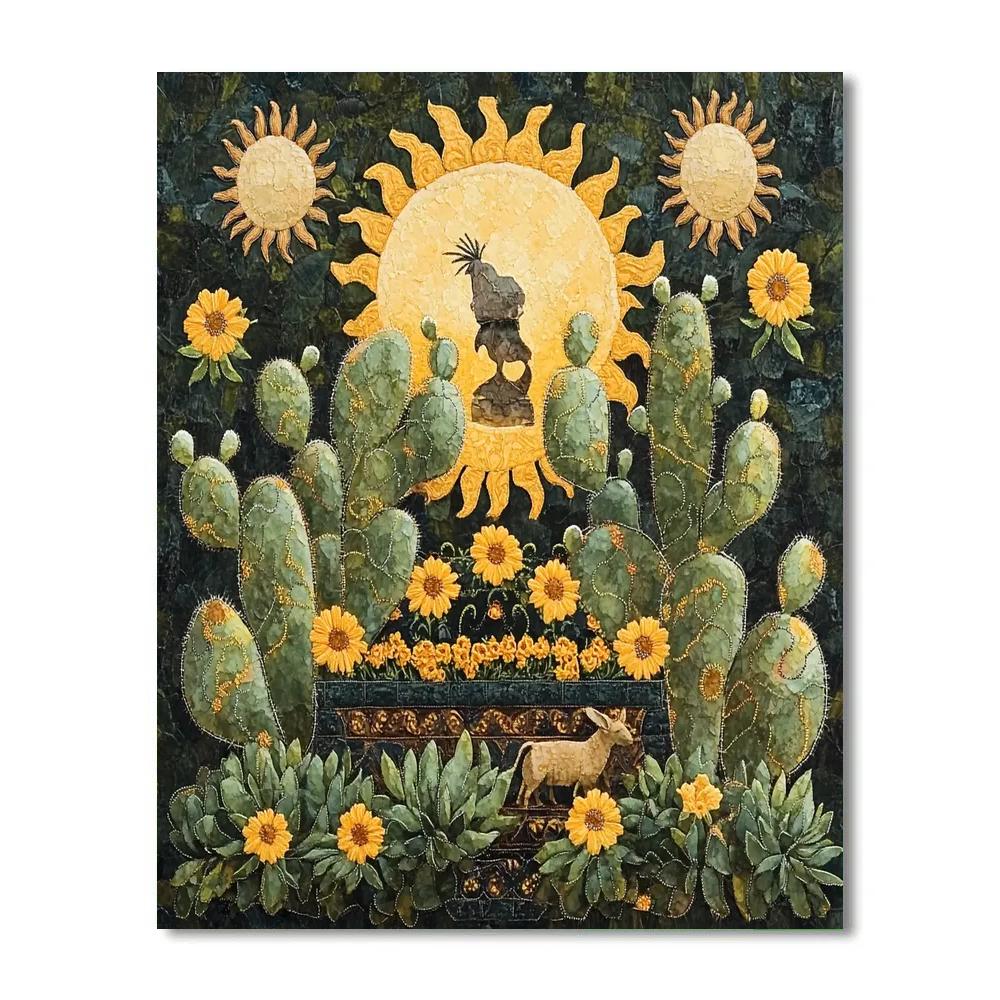 Frida Kahlo Inspired Cactus Altar Of Memory Numbered painting kits