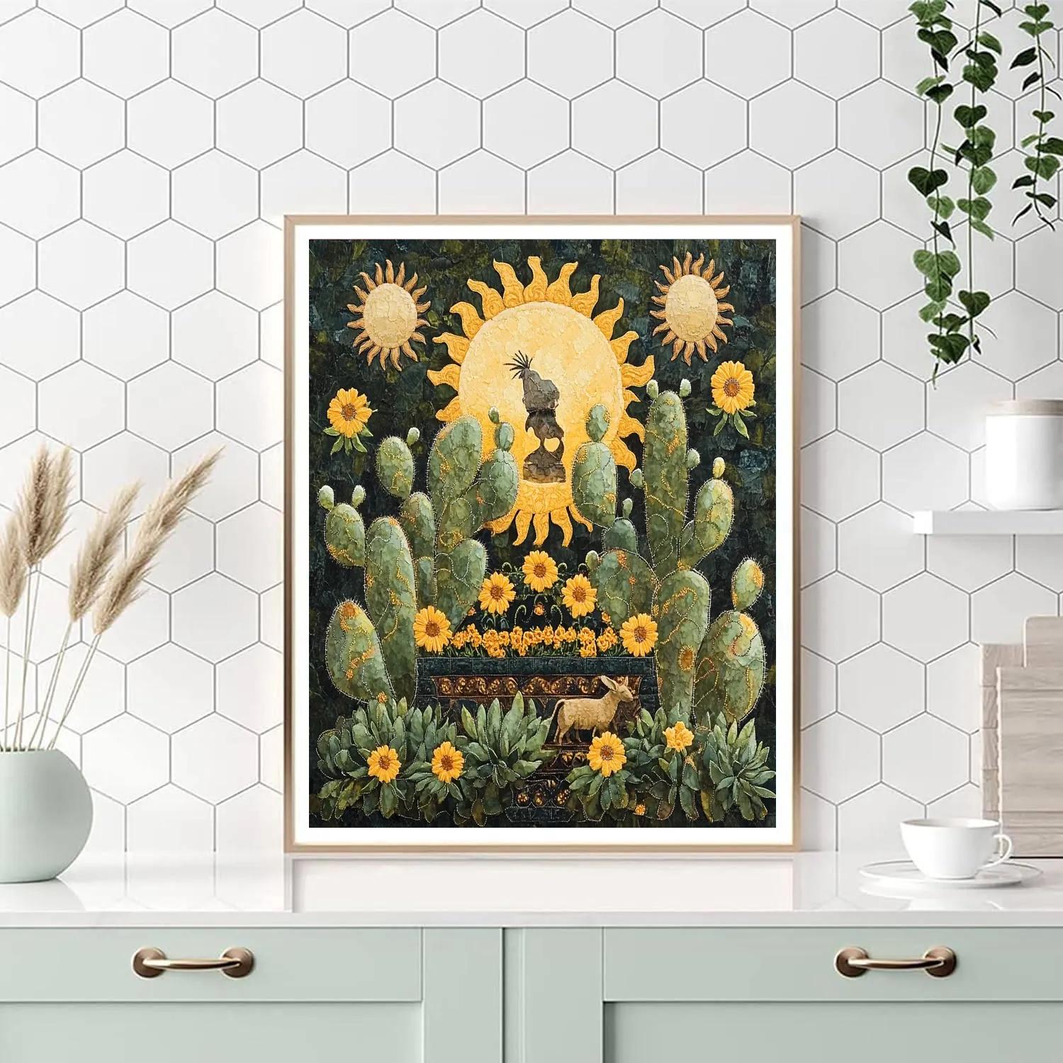 Frida Kahlo Inspired Cactus Altar Of Memory Numbered painting kits
