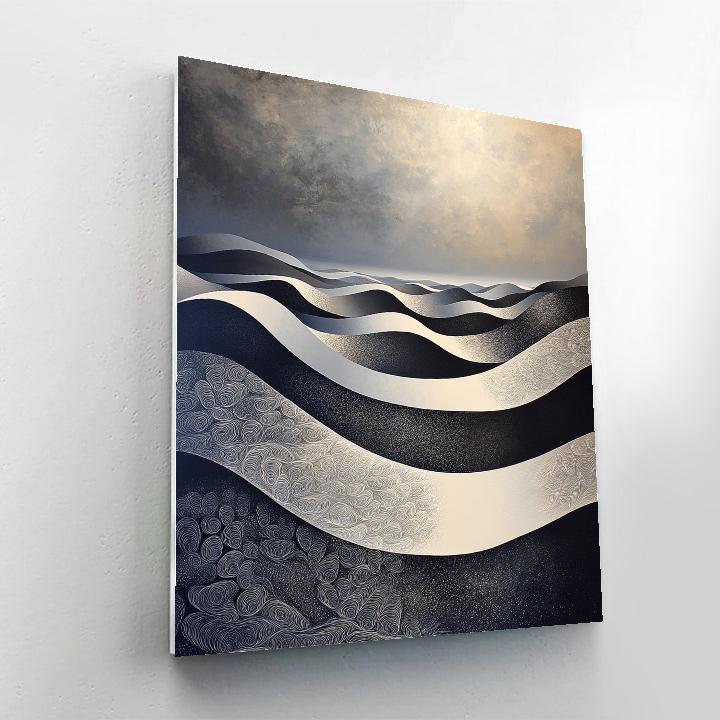 M.C. Escher Inspired Möbius Wave Tapestry Paint by numbers art