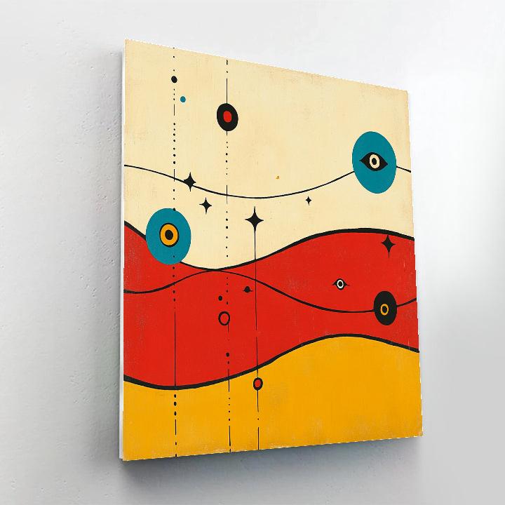 Joan Miró Inspired Star Map Of Feelings paint by color