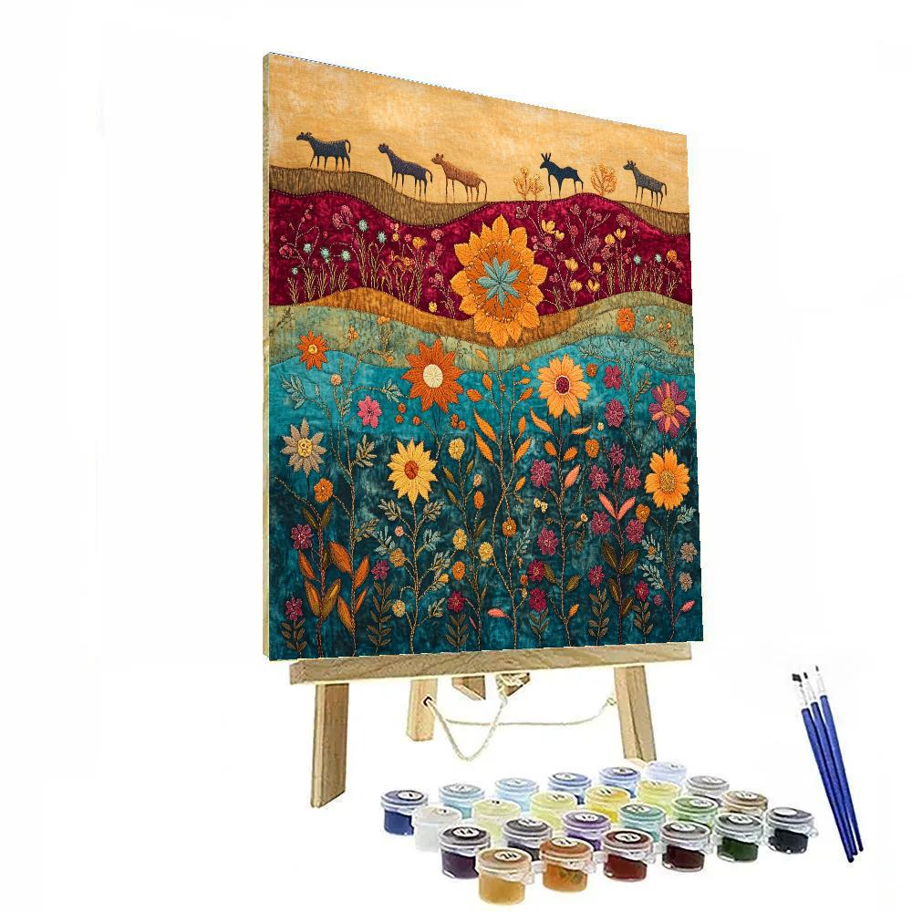 Frida Kahlo Inspired Garden Of Resilient Threads DIY paint by numbers