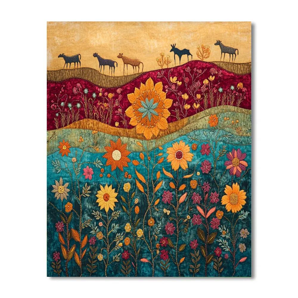 Frida Kahlo Inspired Garden Of Resilient Threads DIY paint by numbers