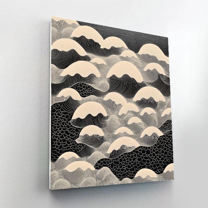 M.C. Escher Inspired Fractal Archipelago Paint by numbers kits