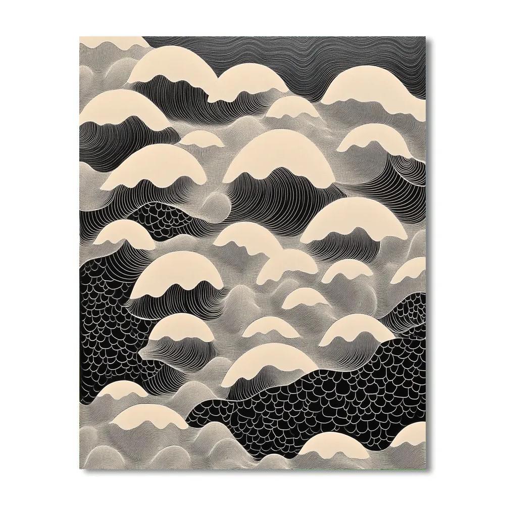 M.C. Escher Inspired Fractal Archipelago Paint by numbers kits