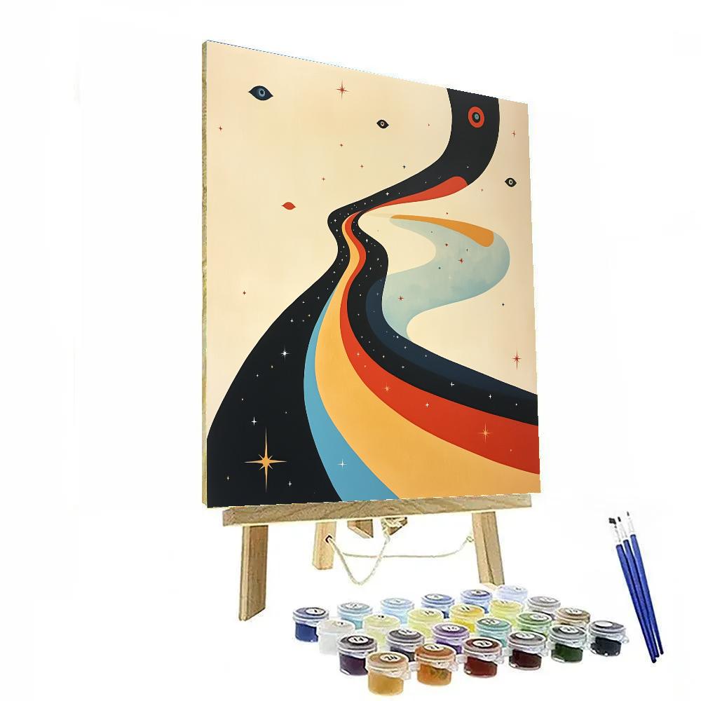 Joan Miró Inspired Migration Of Shapes paint by color