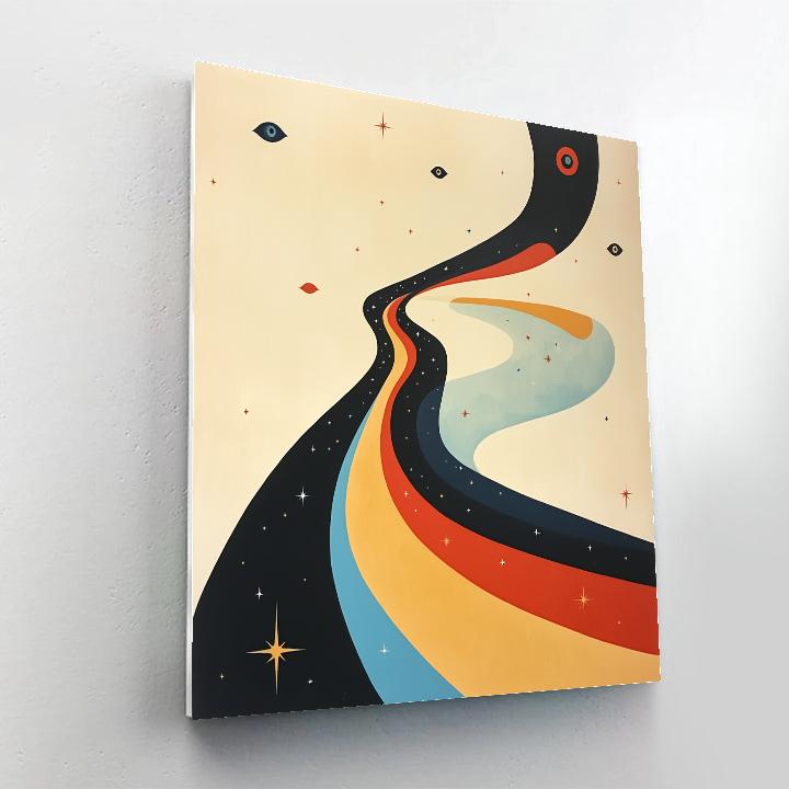 Joan Miró Inspired Migration Of Shapes paint by color