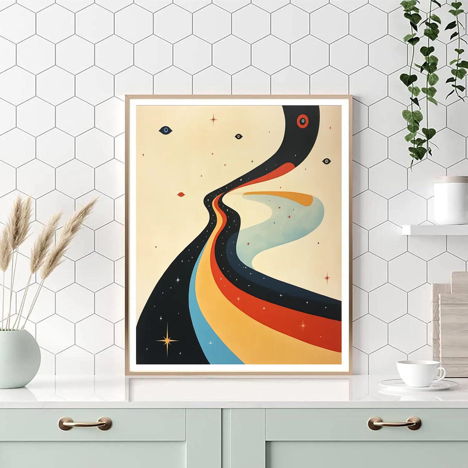 Joan Miró Inspired Migration Of Shapes paint by color