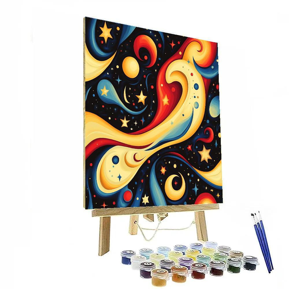 Joan Miró Inspired Cosmic Whimsy Numbered painting kits