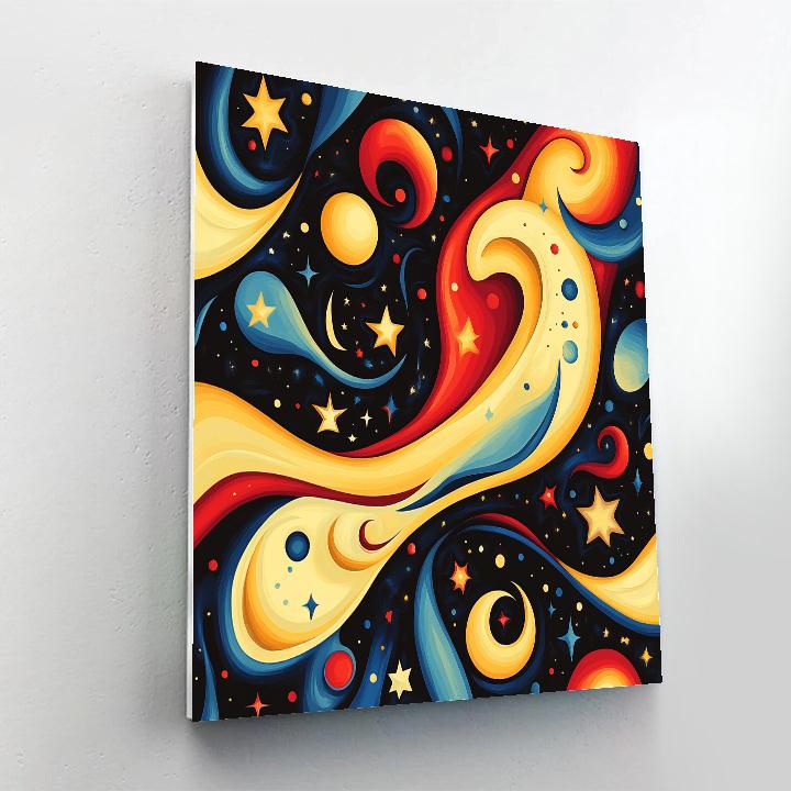 Joan Miró Inspired Cosmic Whimsy Numbered painting kits