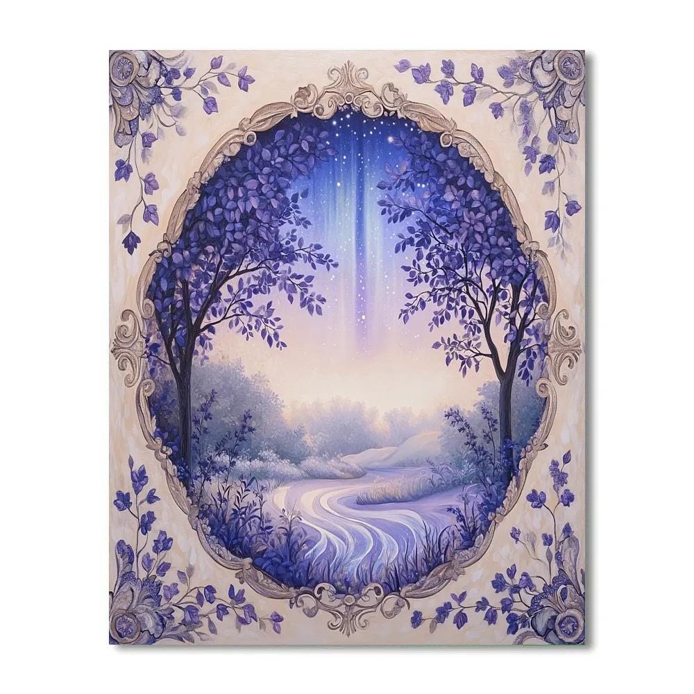 Alphonse Mucha Inspired Aurora Garden paint by numbers