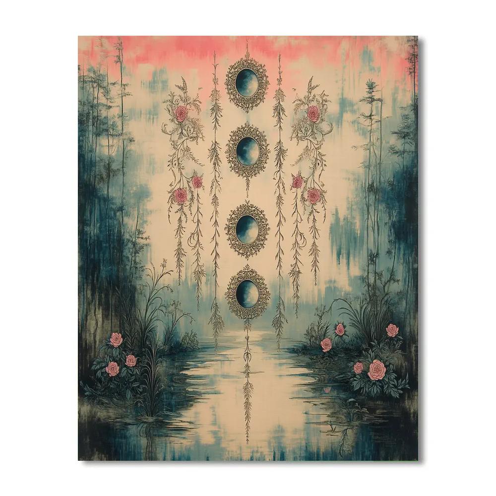 Alphonse Mucha Inspired Moonlit Tapestry Paint by numbers kits