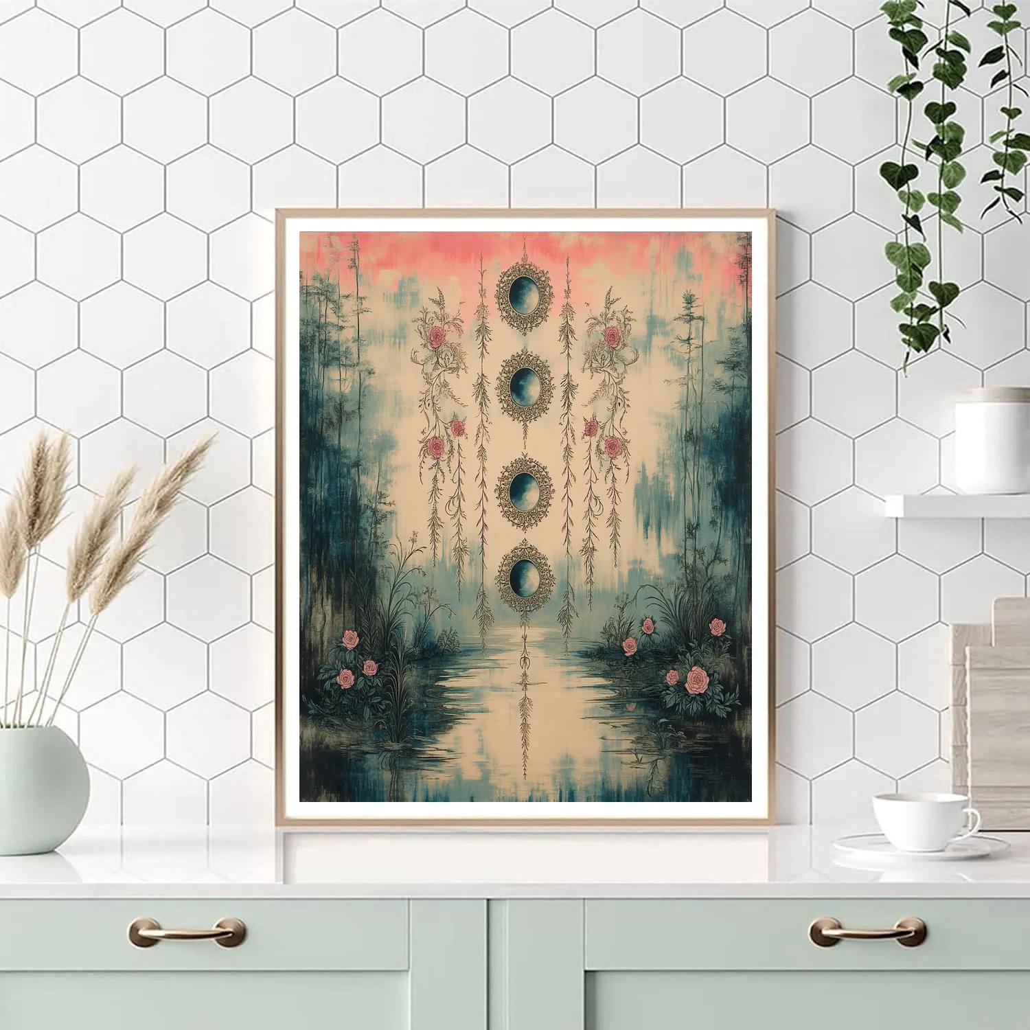 Alphonse Mucha Inspired Moonlit Tapestry Paint by numbers kits