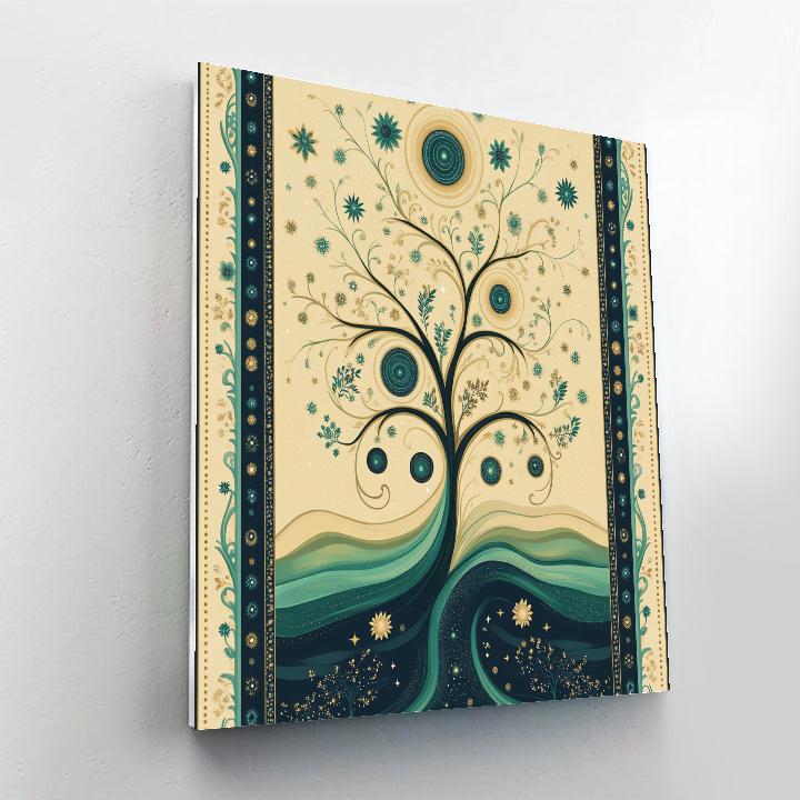 Alphonse Mucha Inspired Stellar Orchard painting number kit