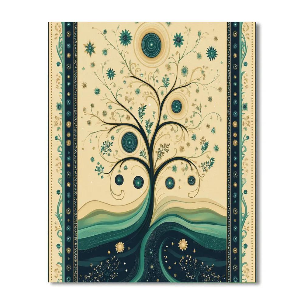 Alphonse Mucha Inspired Stellar Orchard painting number kit