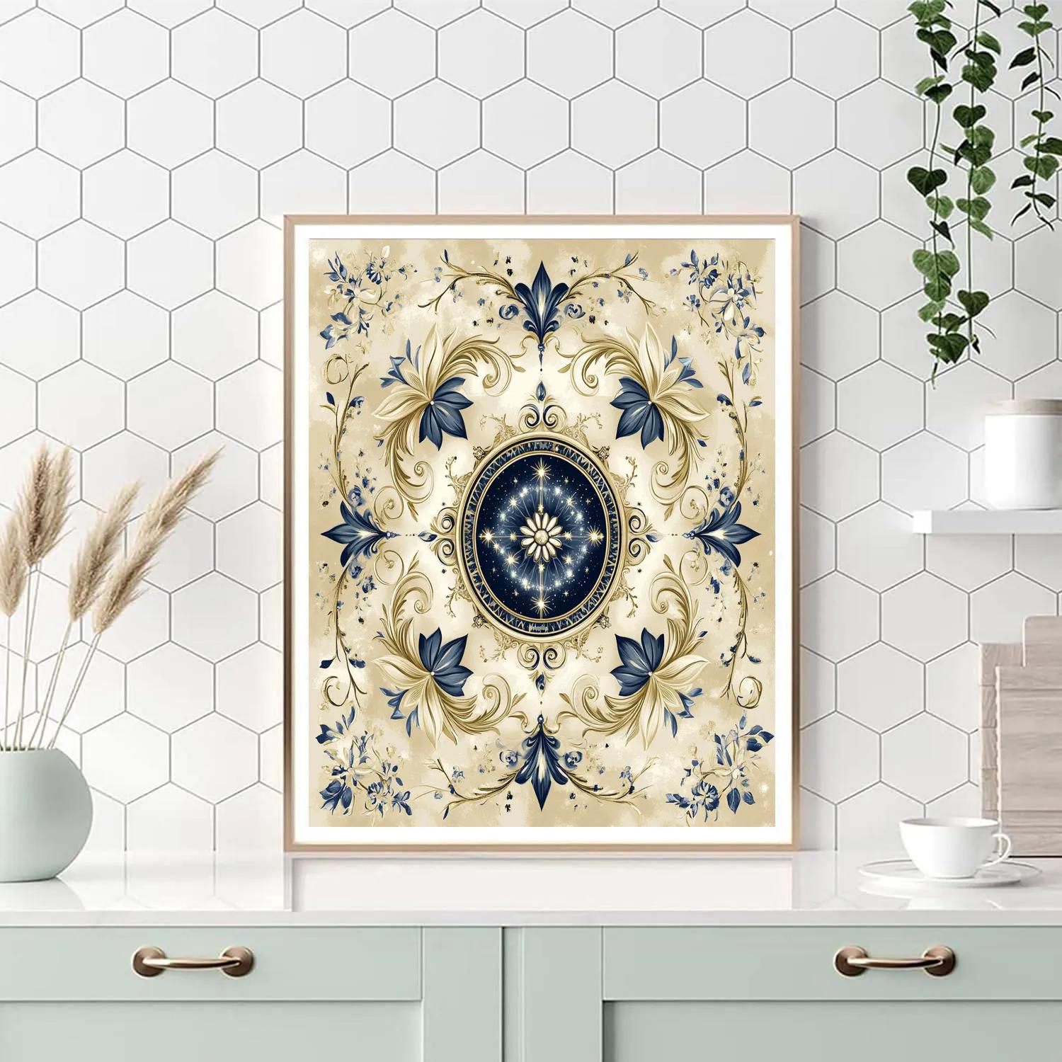 Alphonse Mucha Inspired Timeworn Constellation Painting by numbers kit