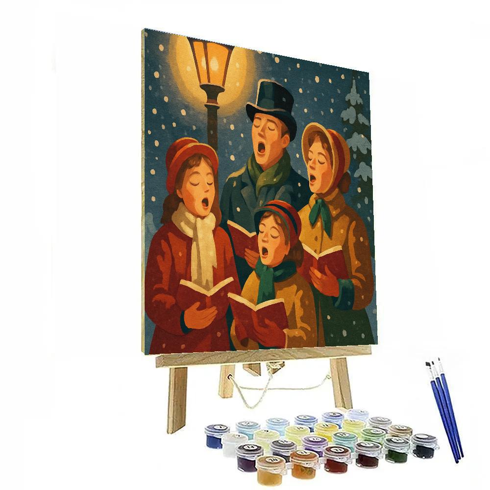 Lamplight Carolers Paint by numbers kits