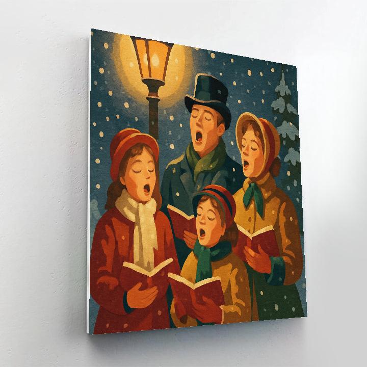 Lamplight Carolers Paint by numbers kits