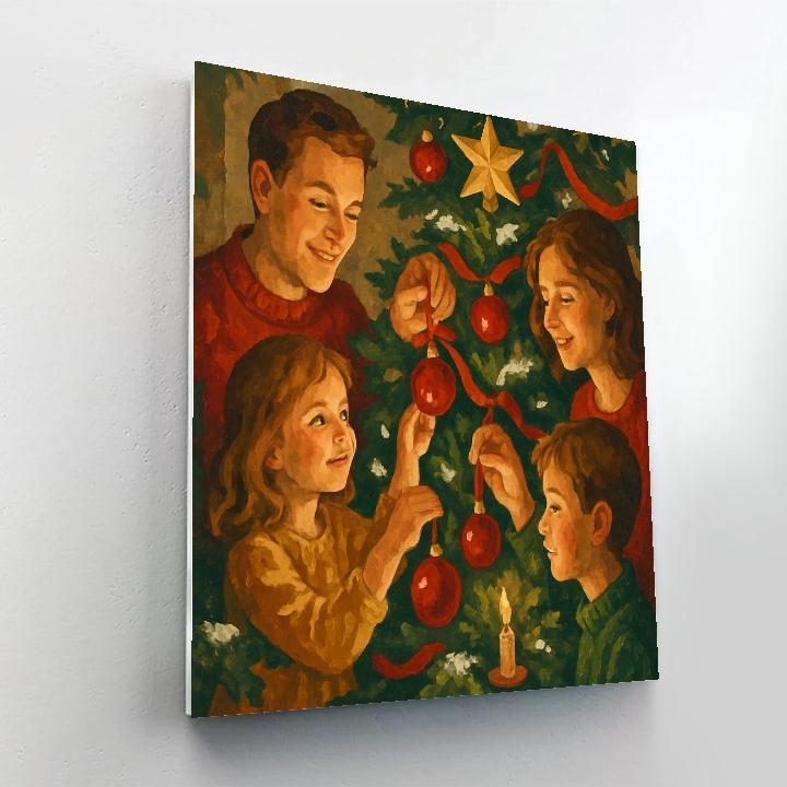 Trimming The Tree painting number kit