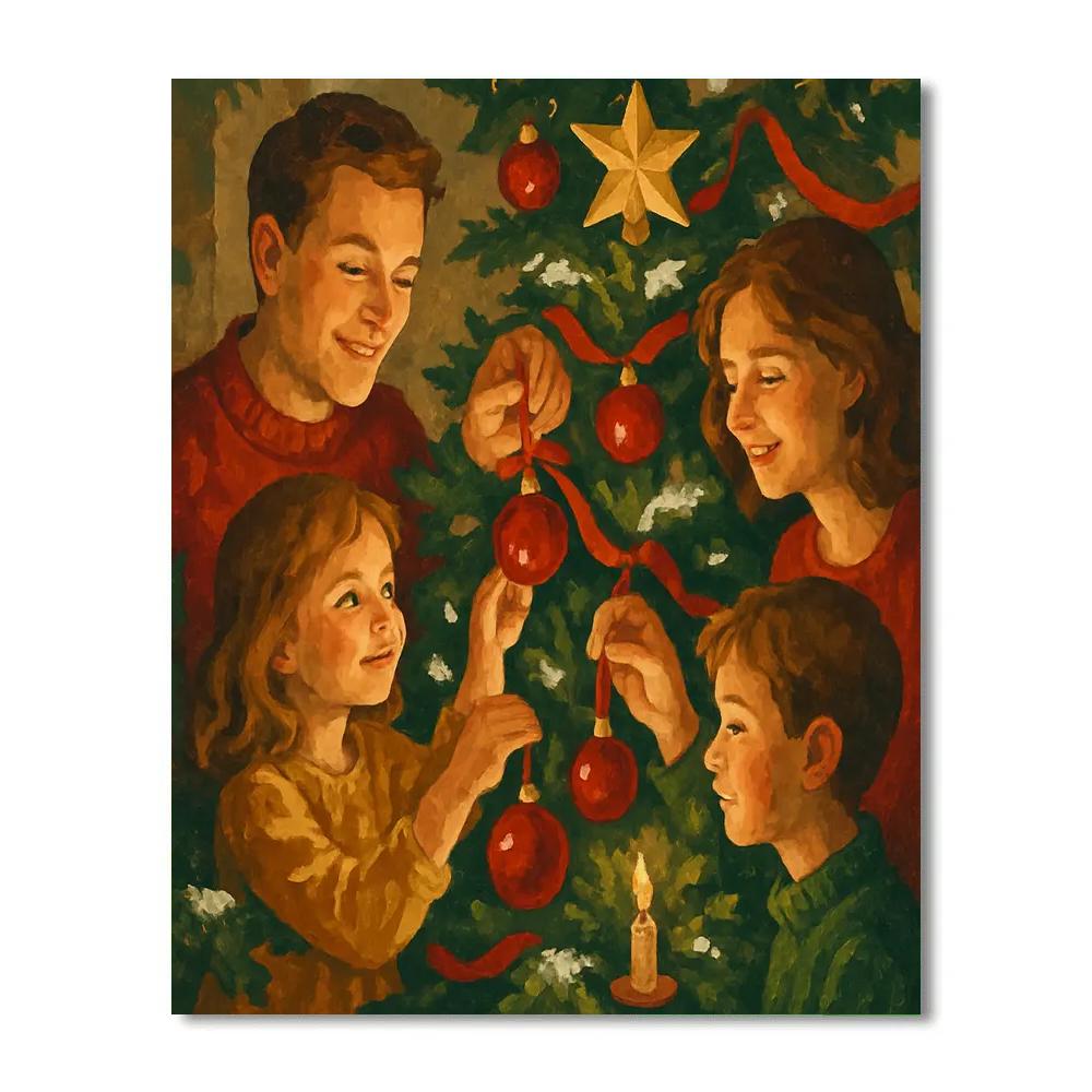 Trimming The Tree painting number kit