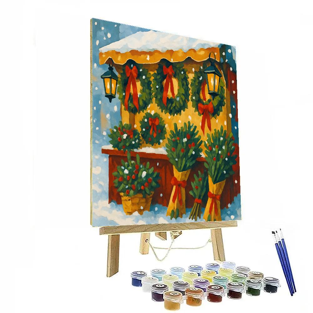 Market Of Wreaths paint by numbers