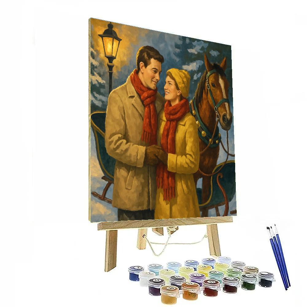 Sleigh Bells Embrace DIY paint by numbers