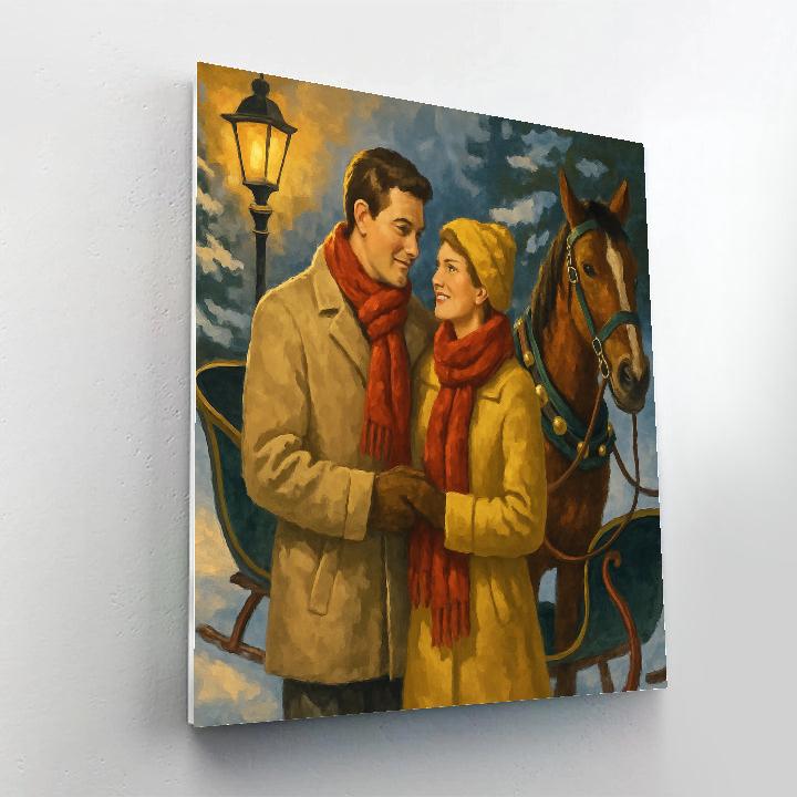 Sleigh Bells Embrace DIY paint by numbers