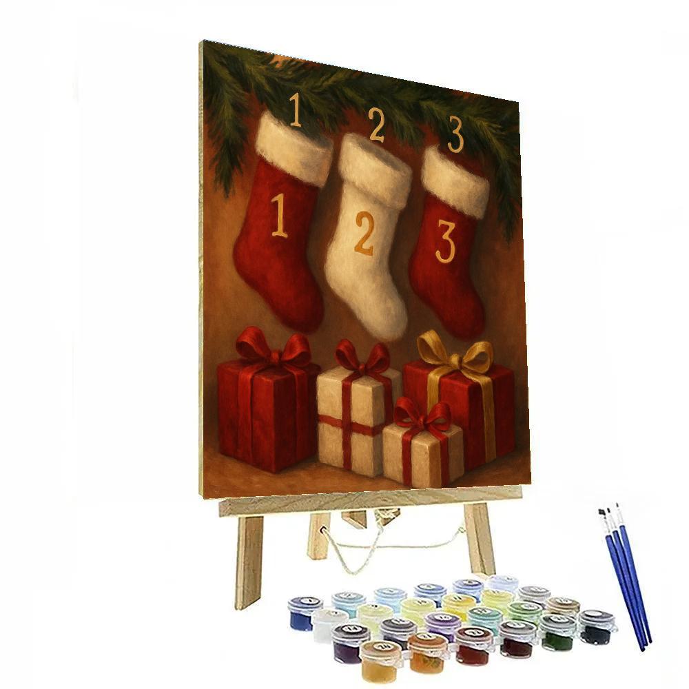 Gifts By The Fireplace Number painting