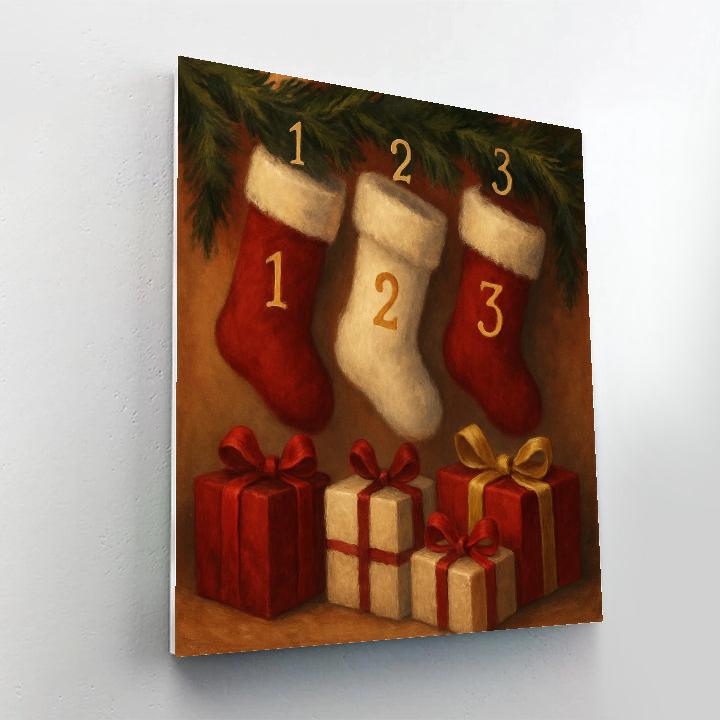 Gifts By The Fireplace Number painting