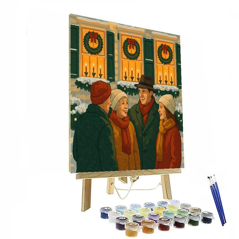 Window Wreath Serenade Numbered painting kits