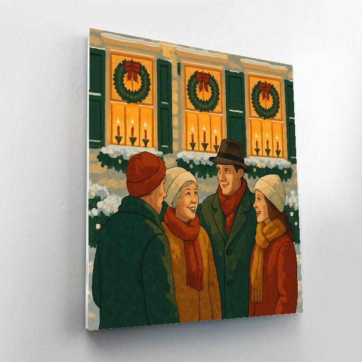 Window Wreath Serenade Numbered painting kits