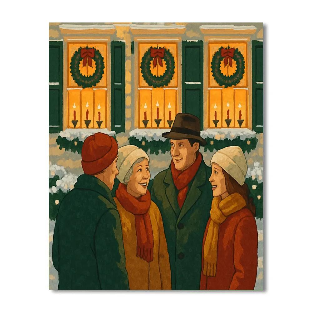 Window Wreath Serenade Numbered painting kits
