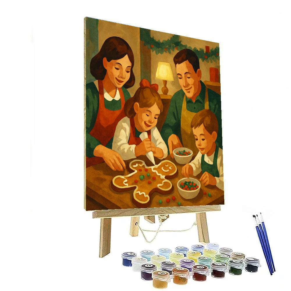 Gingerbread Workshop DIY paint by numbers