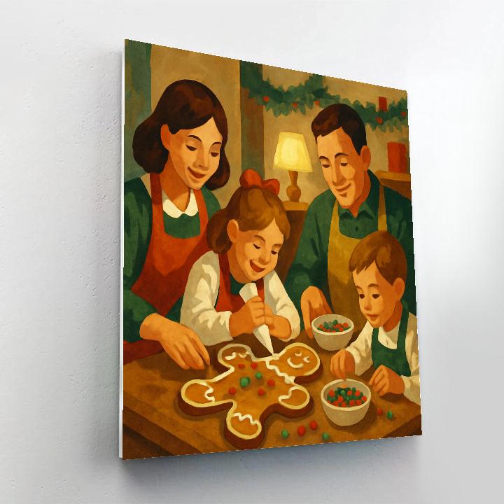 Gingerbread Workshop DIY paint by numbers