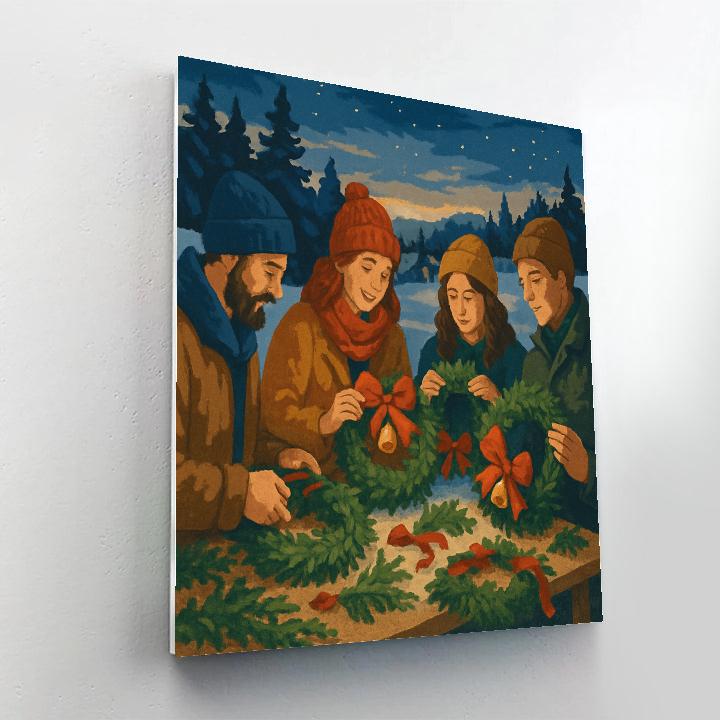 Wreathmakers At Dusk Number painting