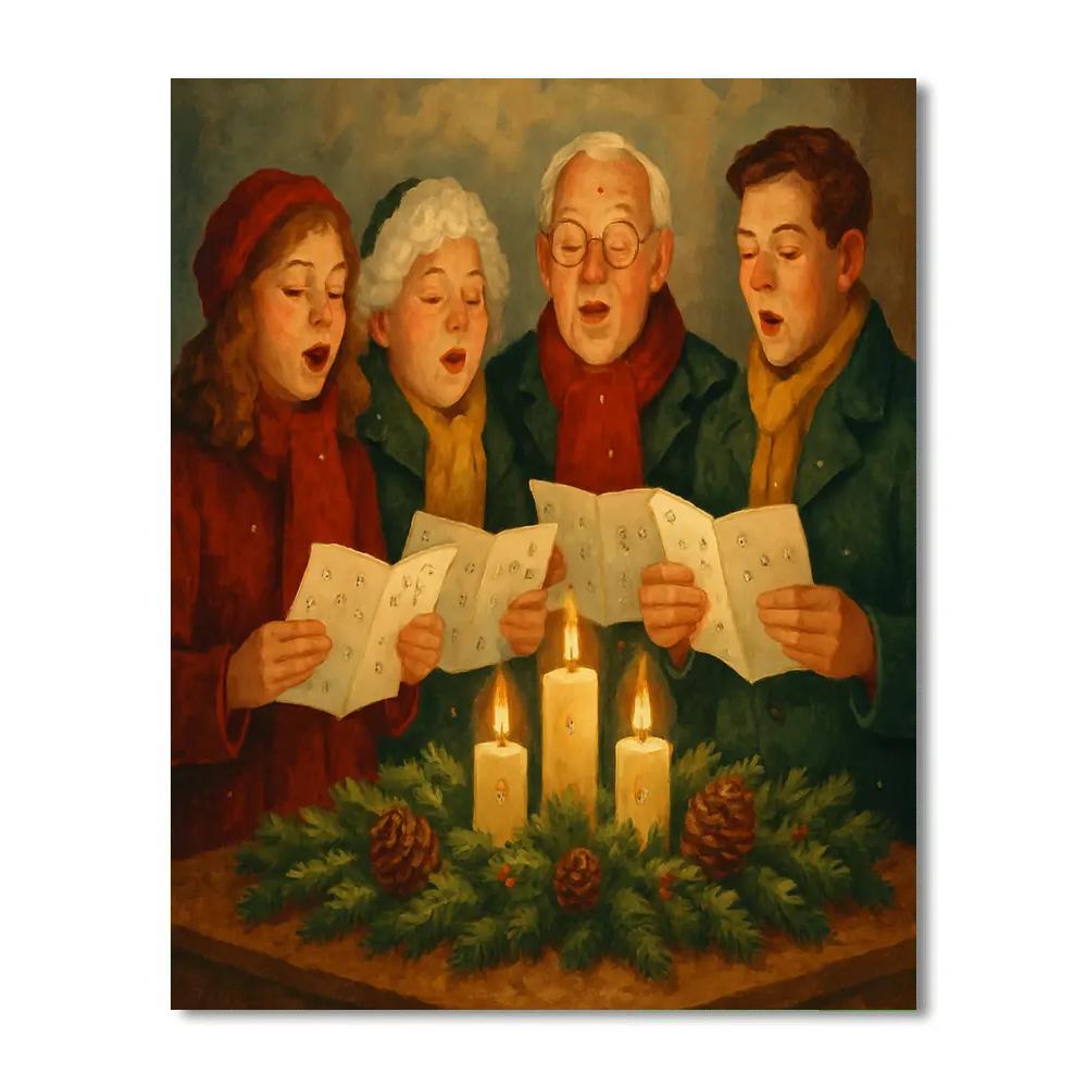 Pinecone Carol painting number kit