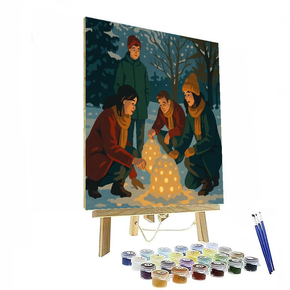 Snow Lantern Vigil paint by color