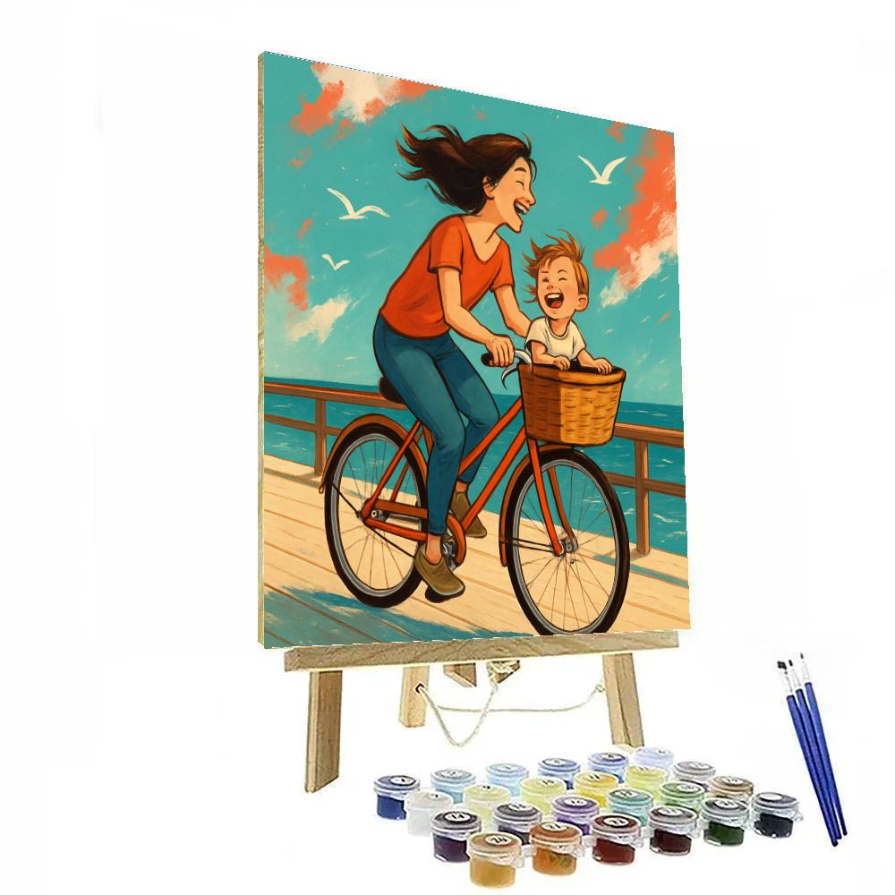 Bicycle Ride Together paint by color
