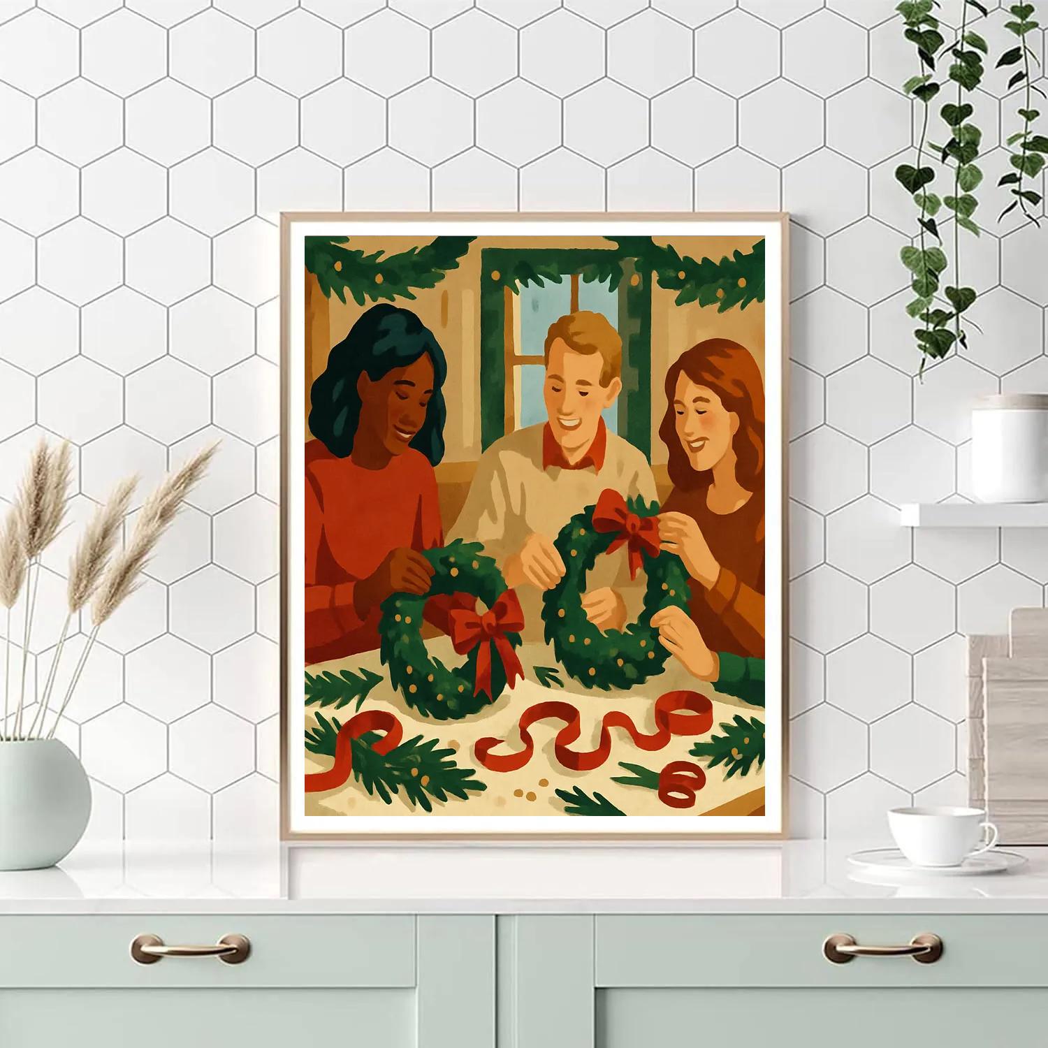 Wreath Workshop Numbered painting kits