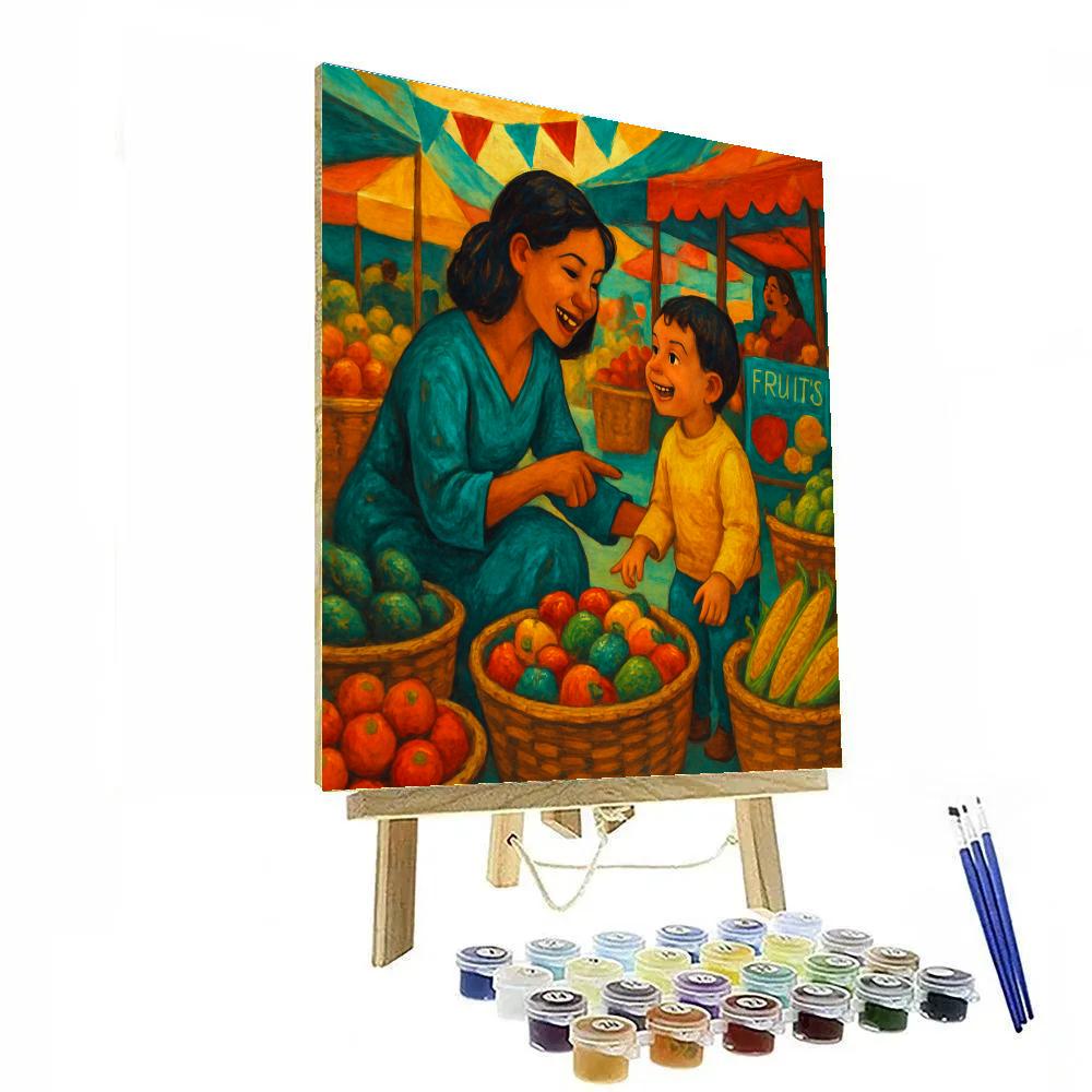 Market Morning Discovery Painting by numbers kit
