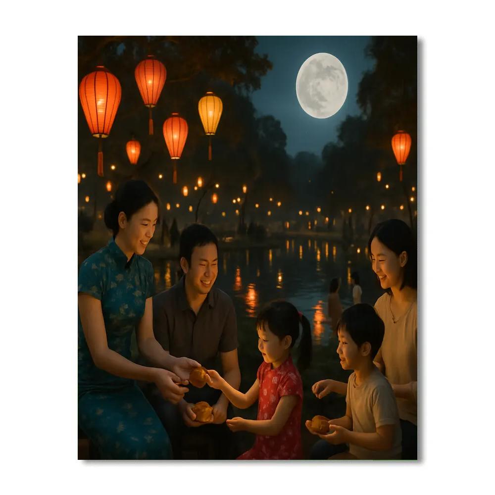 Mid Autumn Moon Festival paint by color