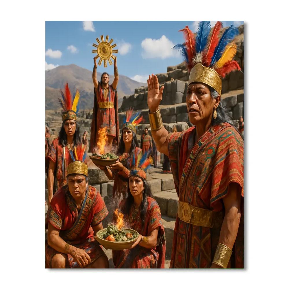 Inti Raymi Cuzco Number painting
