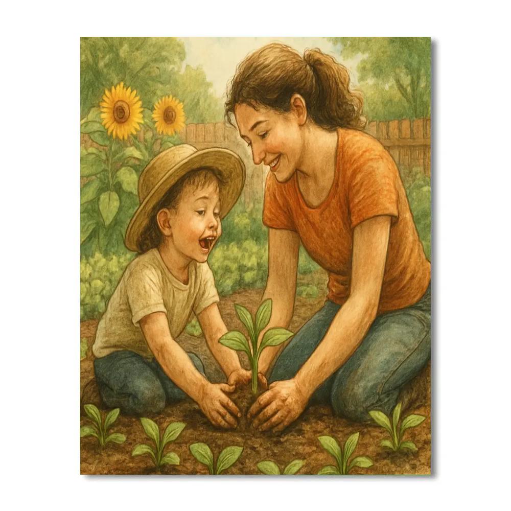 Little Gardener Handshake paint by color