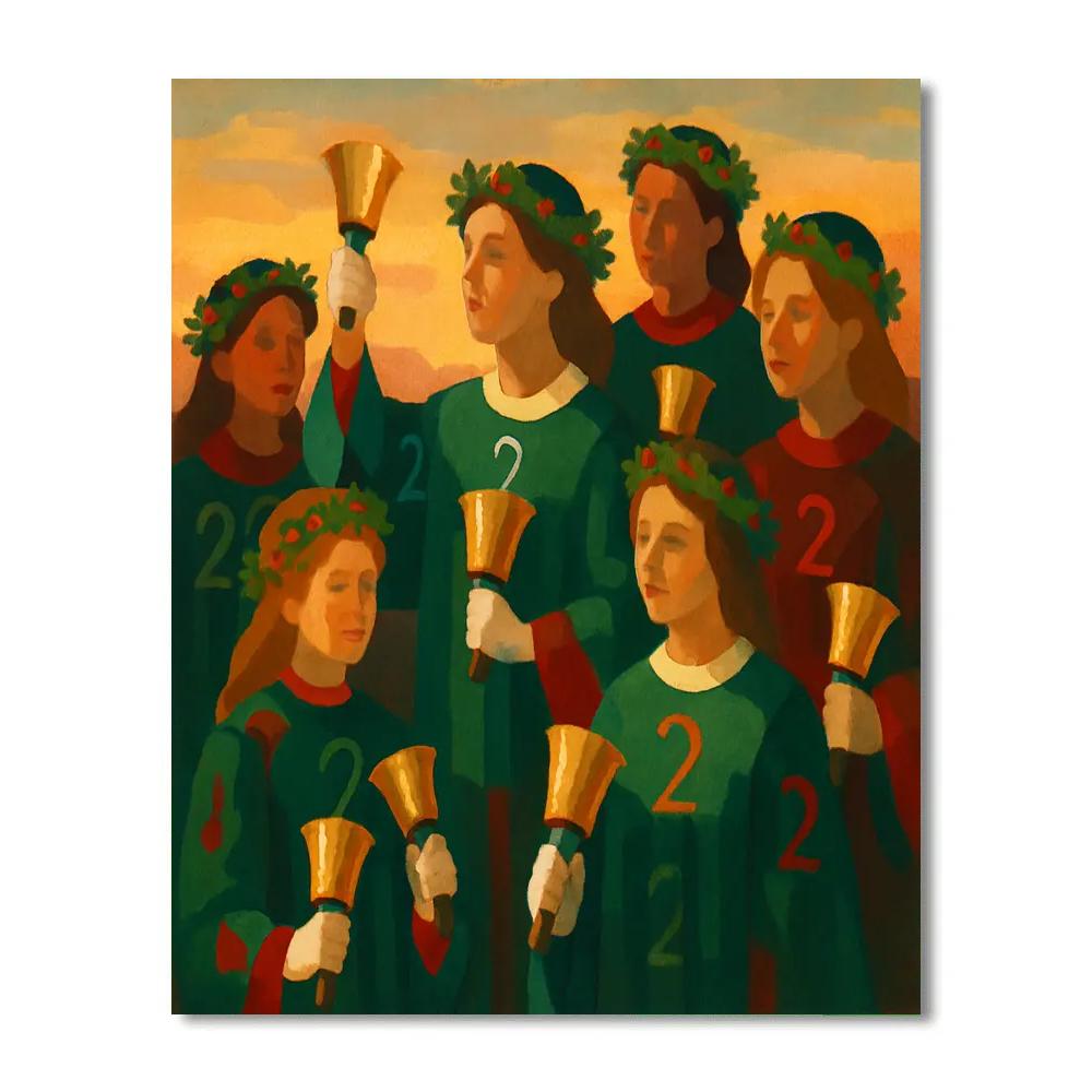 Bell Choir At Dawn Paint by numbers kits
